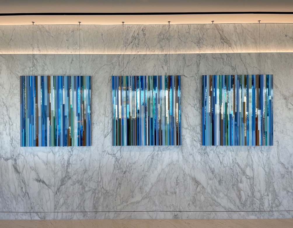 Glass Weave Triptych