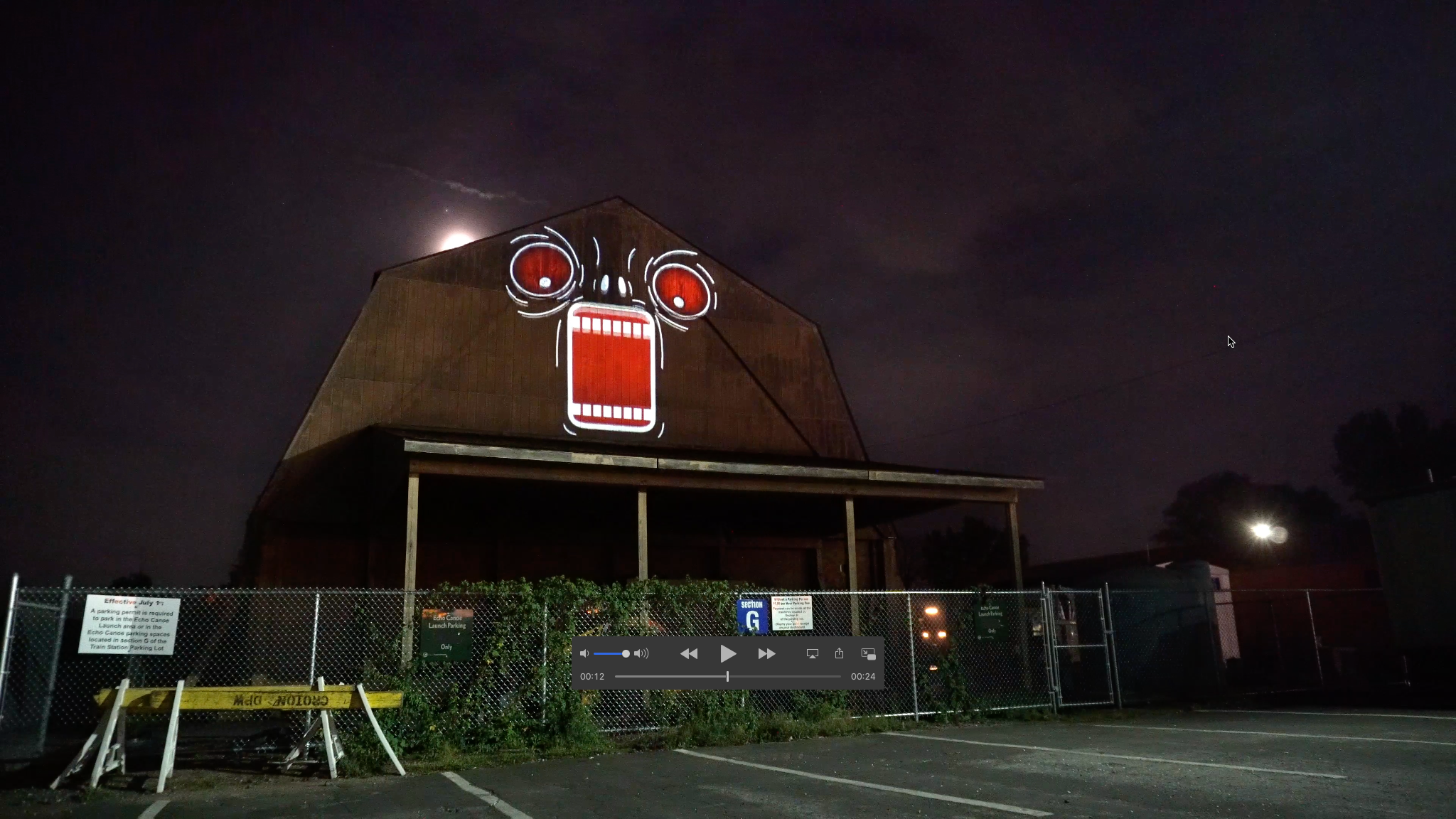 Pop Up projection series “Red Eyes”